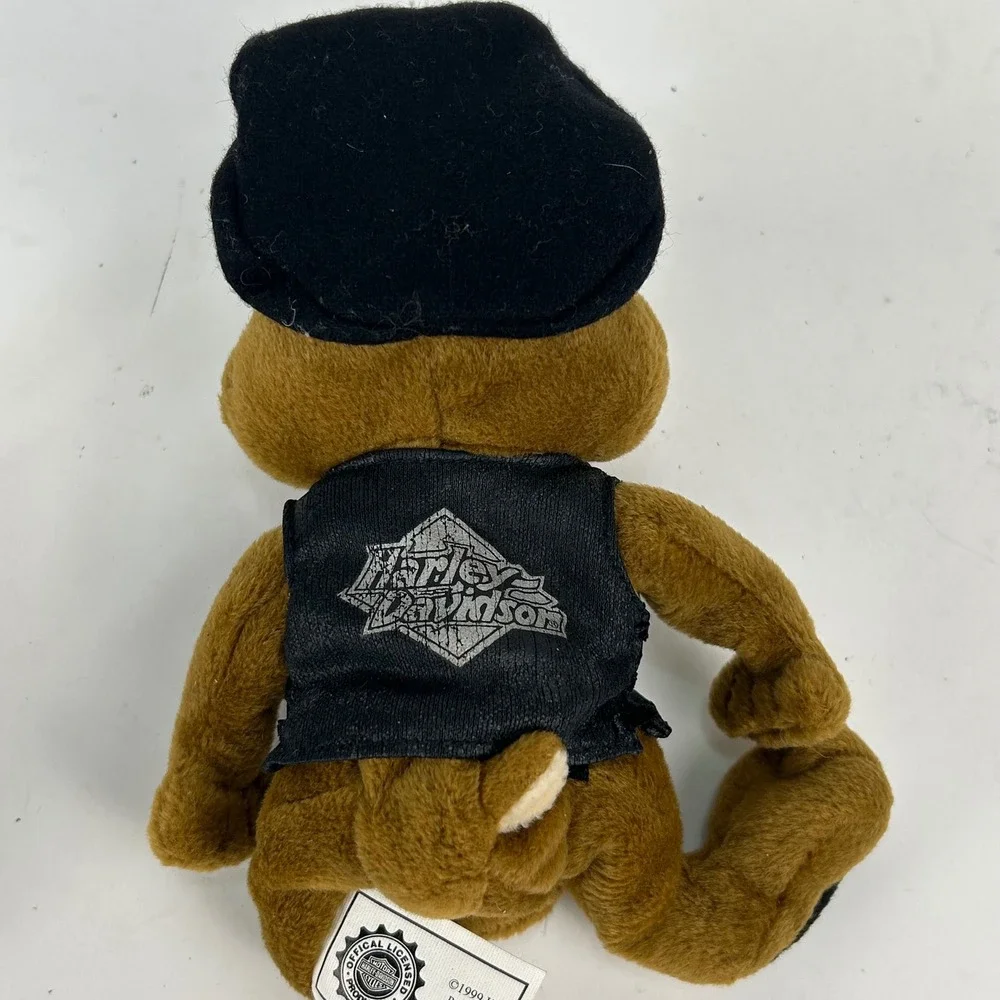 Vintage 1999 Harley Davidson Bulldog Plush Biker Dog Hat Vest Cavanagh Group 8